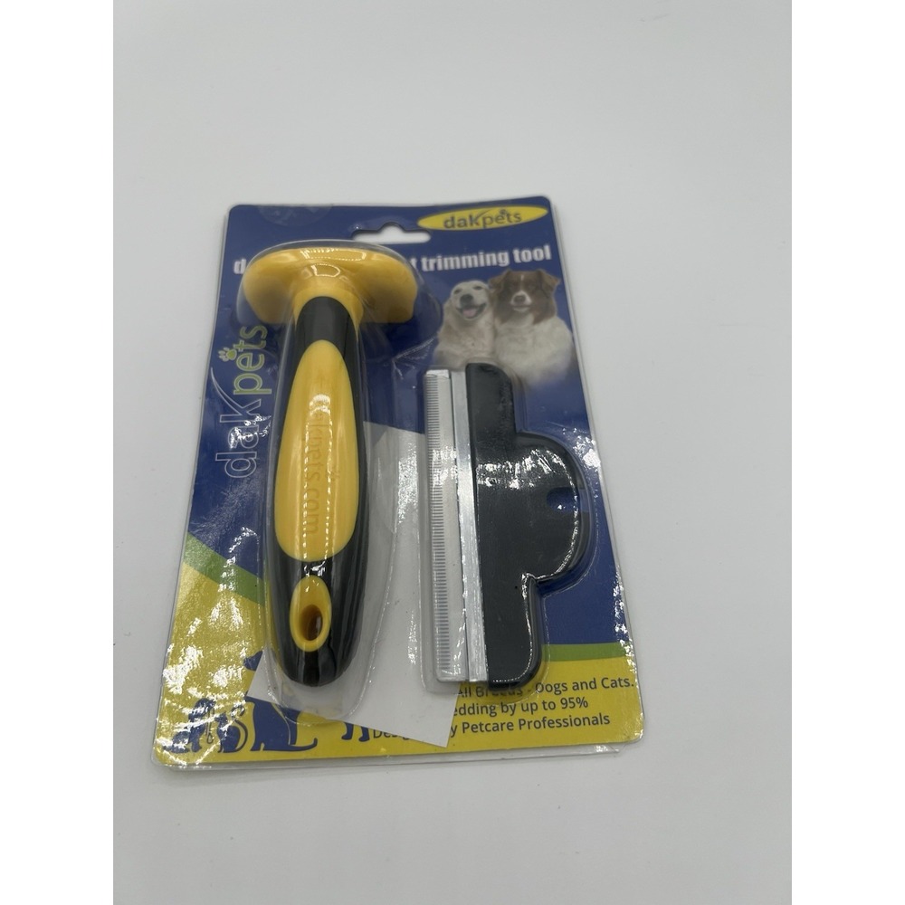 DakPets Deshedding Brush Dog & Cat Hair Tool Trimming Reduces Shedding NEW Pet